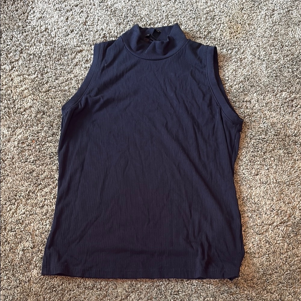 Sleeveless Navy Top